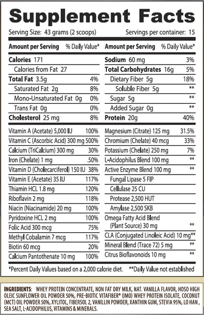 Nutritional Shake Canister (Vanilla)